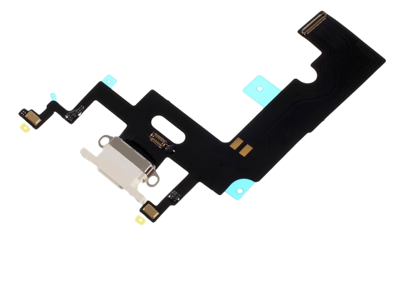 Opladerindgang / dock connector til iPhone XR-Hvid