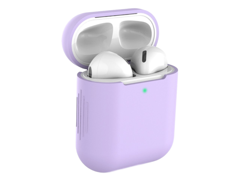 Silicone Cover Til Airpods Serie 1 / 2 -Lilla Airpods 1 / 2