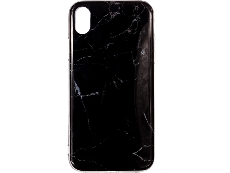 Marmor TPU Cover til iPhone XR-Sort