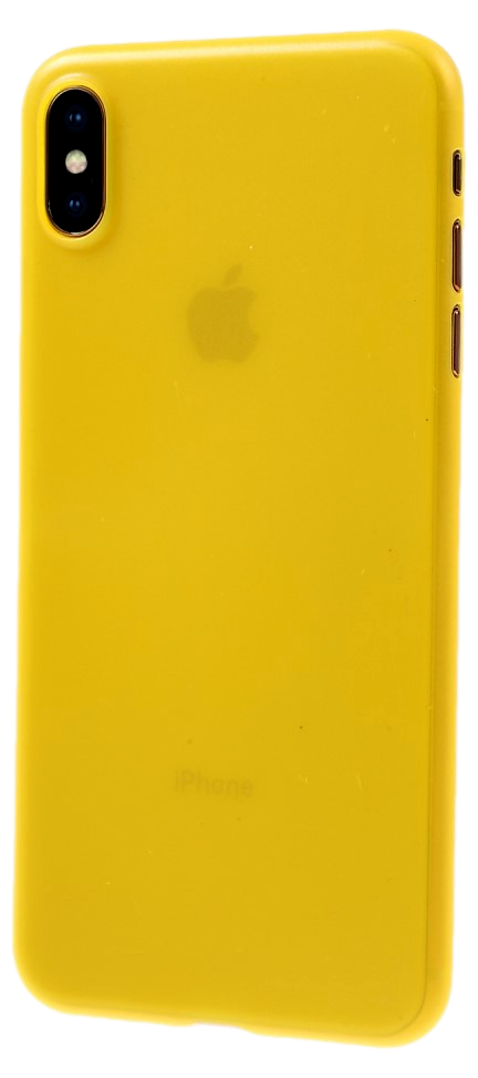 Soft Matte TPU Cover til iPhone XS Max-Gul