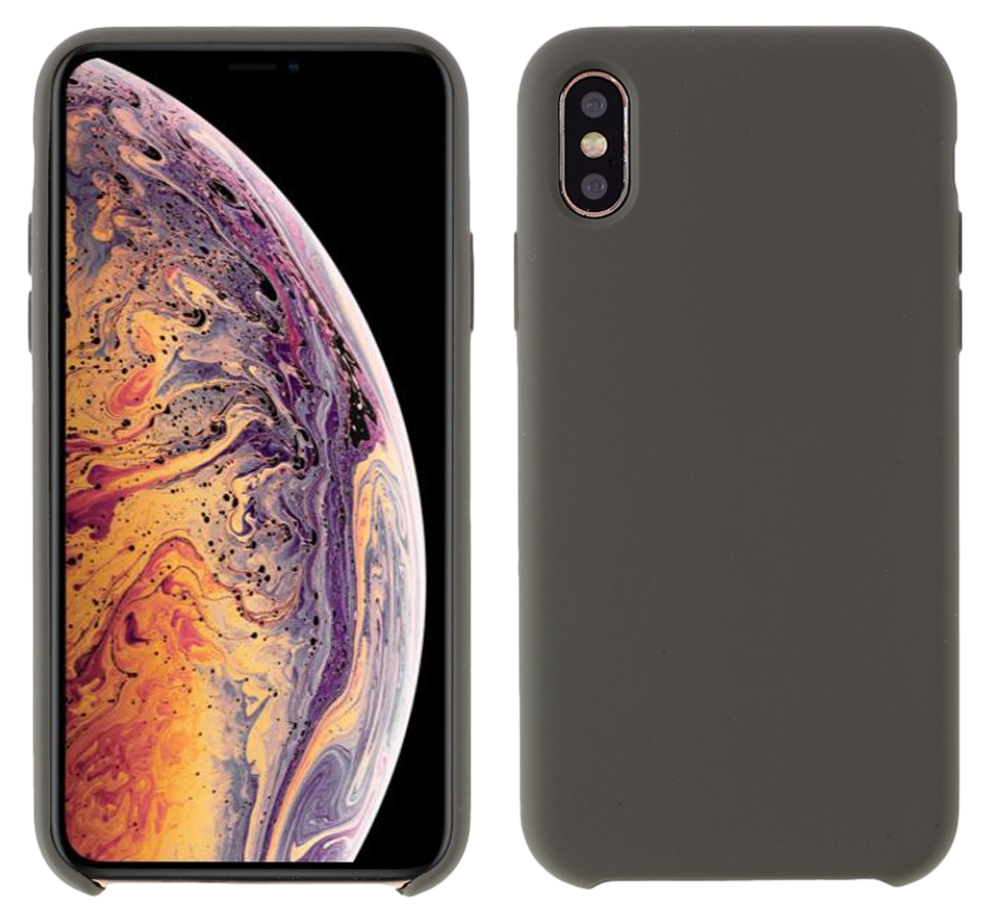 Flow Silicone Cover til iPhone X / XS-Sort