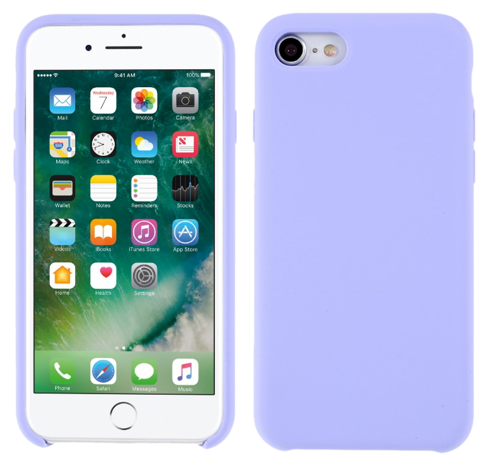 Silicone Cover til iPhone 7 / 8 / SE (2020)-Lilla