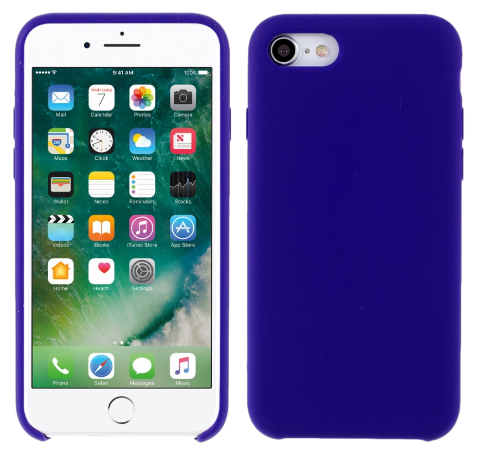 Silicone Cover til iPhone 7 / 8 / SE (2020)-Mørklilla