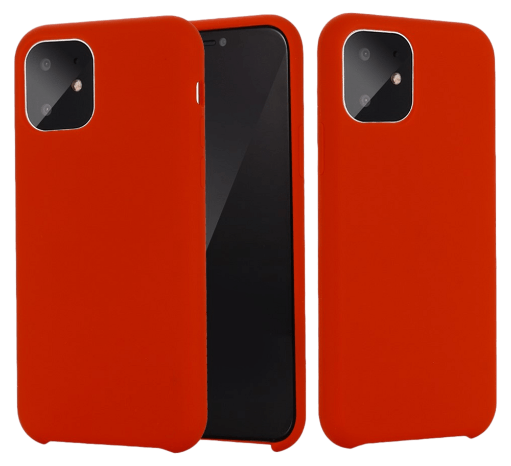 Matte Slim Silikone Cover til iPhone 11 Pro Max-Rød