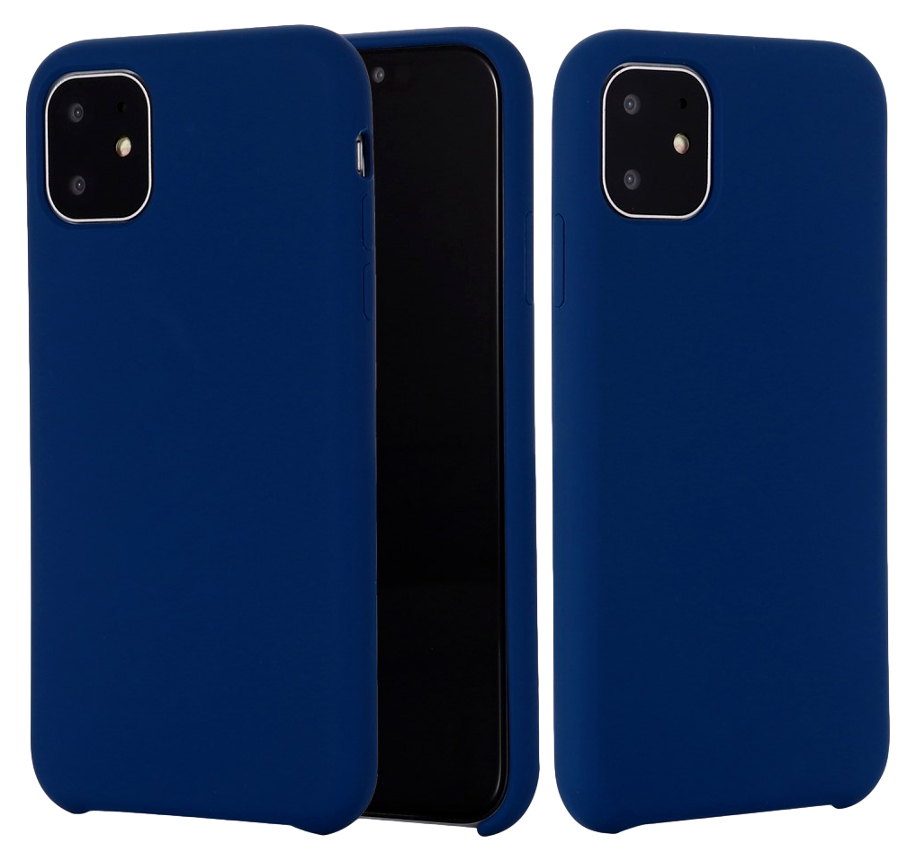Matte Slim Silikone Cover til iPhone 11 Pro Max-Mørkeblå
