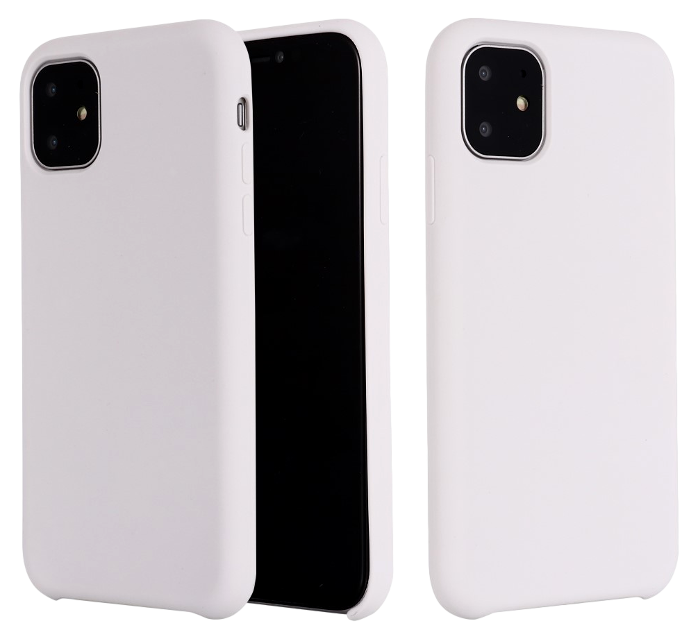 Matte Slim Silikone Cover til iPhone 11 Pro Max-Hvid