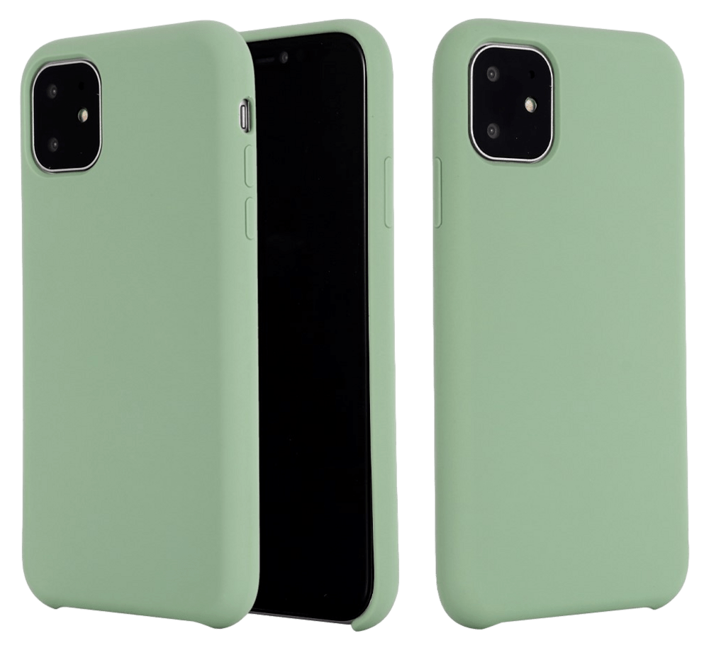 Matte Slim Silikone Cover til iPhone 11 Pro Max-Lysegrøn