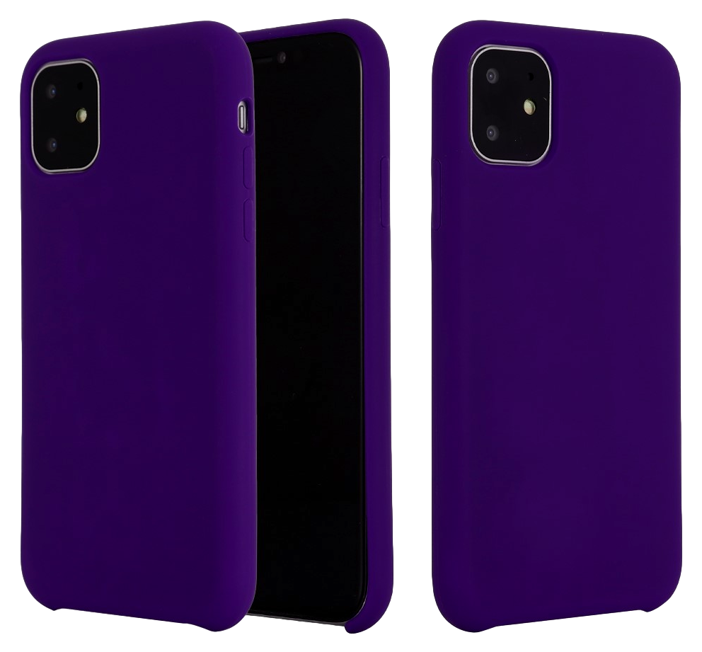 Matte Slim Silikone Cover til iPhone 11 Pro Max-Mørklilla