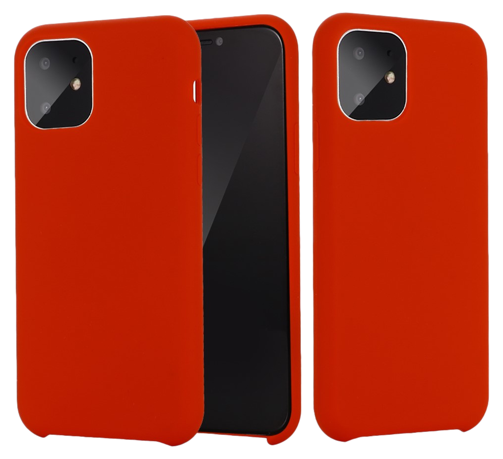 Matte Slim Silikone Cover til iPhone 11-Rød