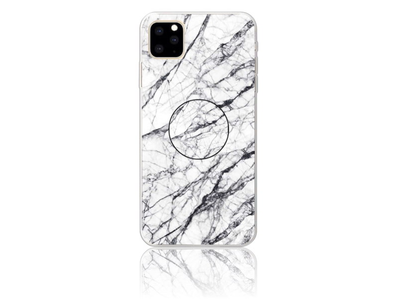 Marmor TPU Cover til iPhone 11 Pro Max-Hvid