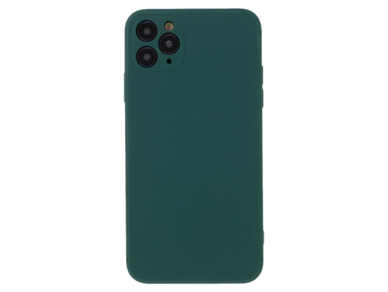 Soft Matte TPU Cover til iPhone 11 Pro Max-Mørkegrøn