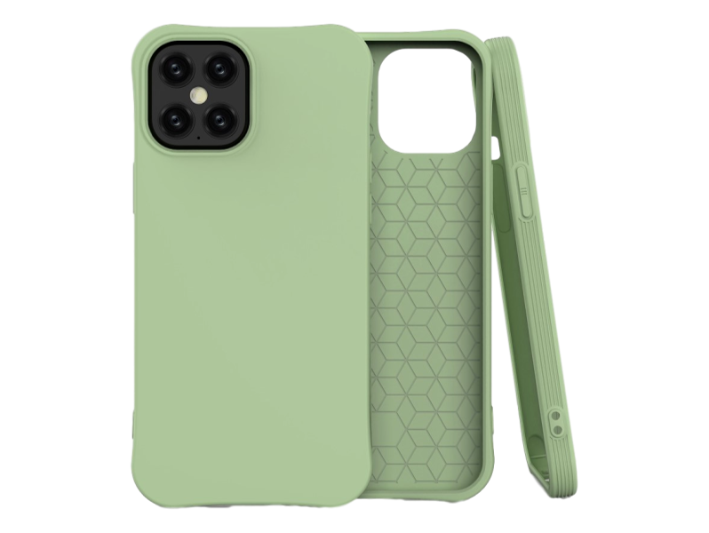 Soft Touch TPU Cover til iPhone 12 Pro Max -Lysegrøn
