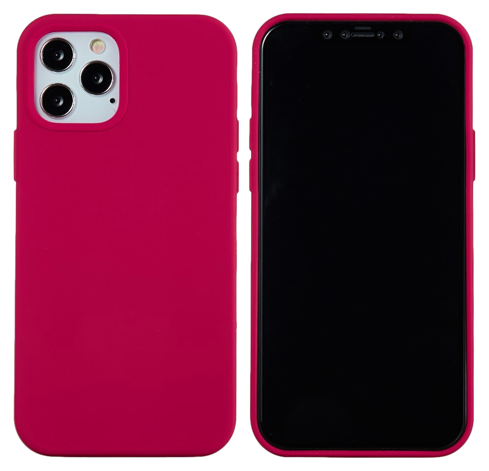 Matte Slim Silikone Cover til iPhone 12 / 12 Pro-Pink