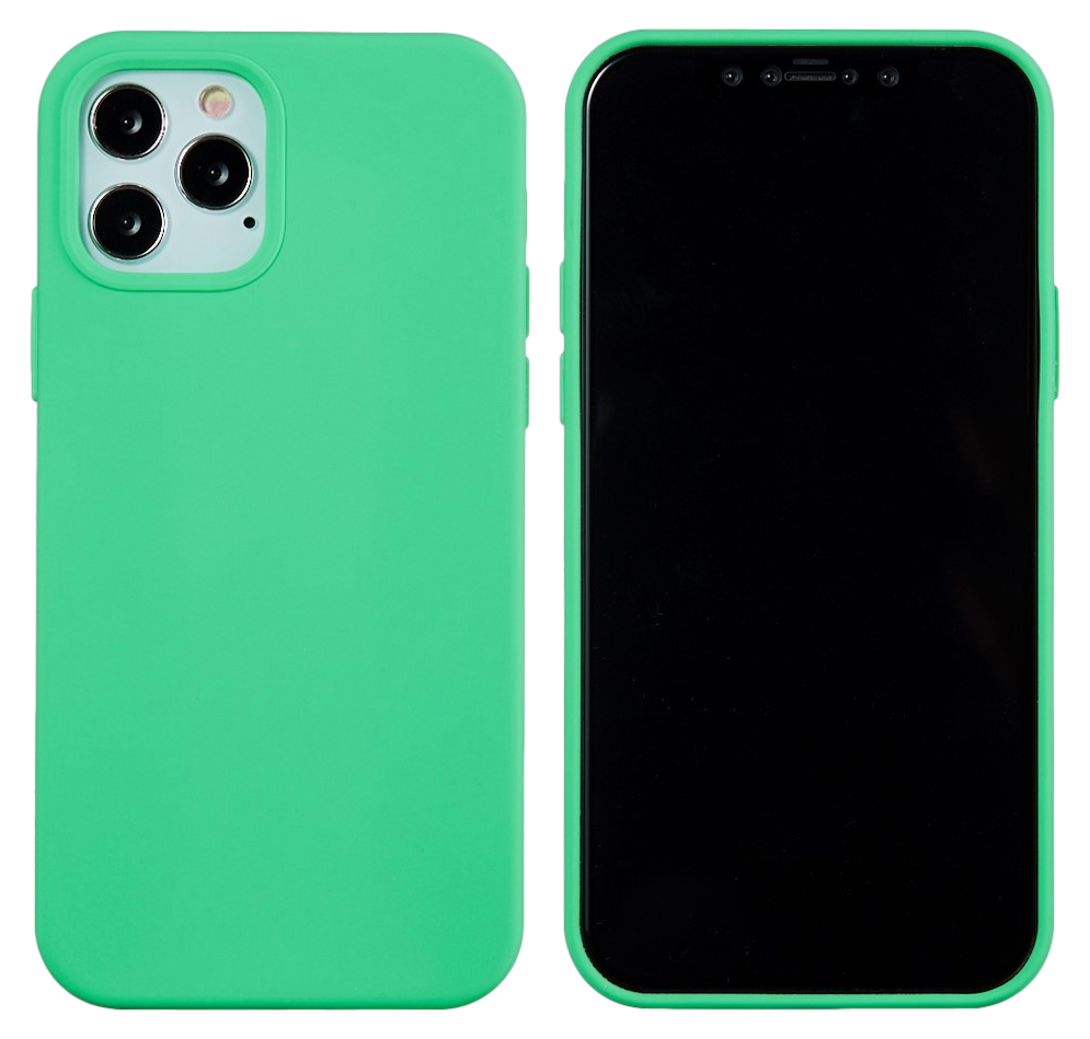 Matte Slim Silikone Cover til iPhone 12 / 12 Pro-Grøn