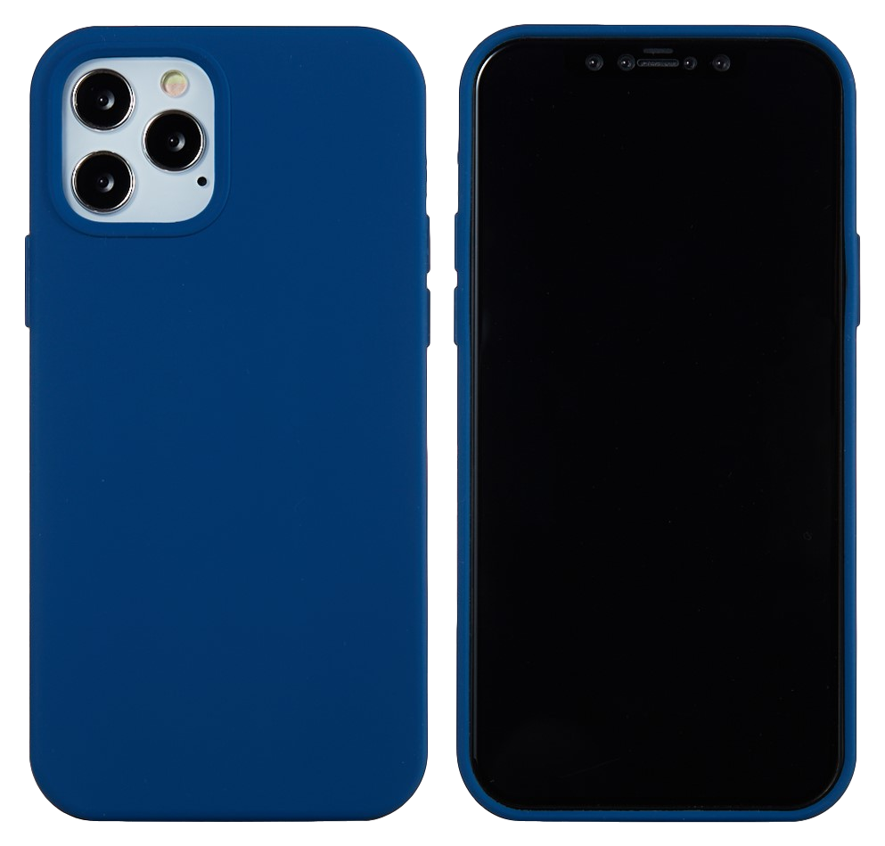 Matte Slim Silikone Cover til iPhone 12 / 12 Pro-Blå