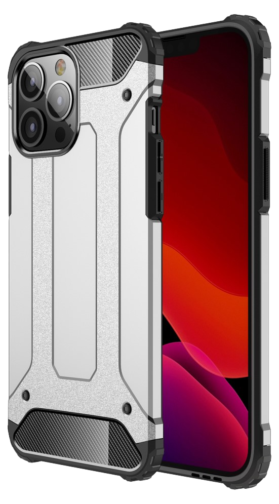 Armor TPU Cover til iPhone 13 Pro Max-Sølv