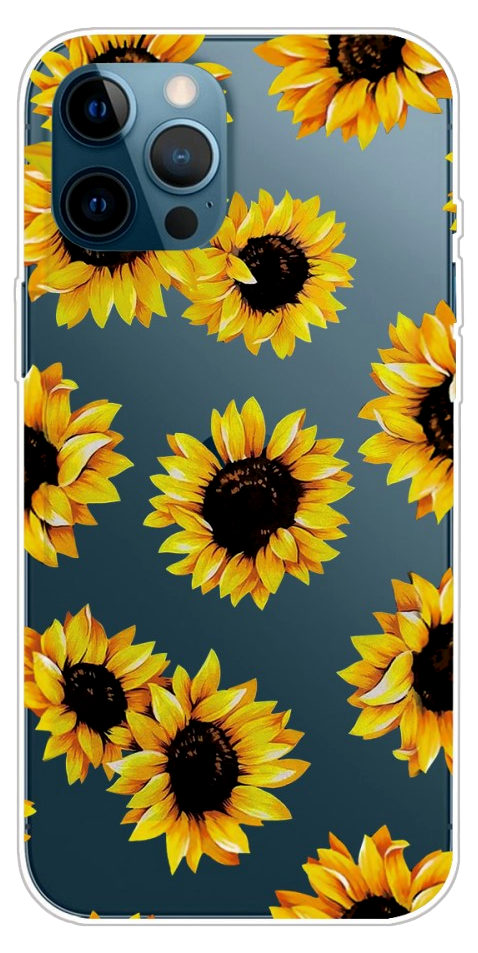 Gennemsigtigt Solsikke TPU Cover til iPhone 13 Pro