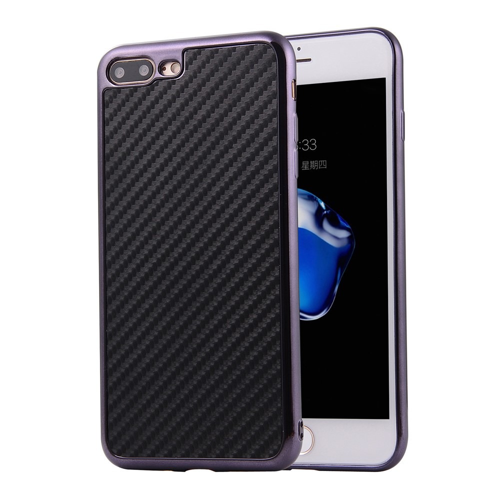Polus cover til iPhone 7 Plus / 8 Plus med carbon design-Sølv