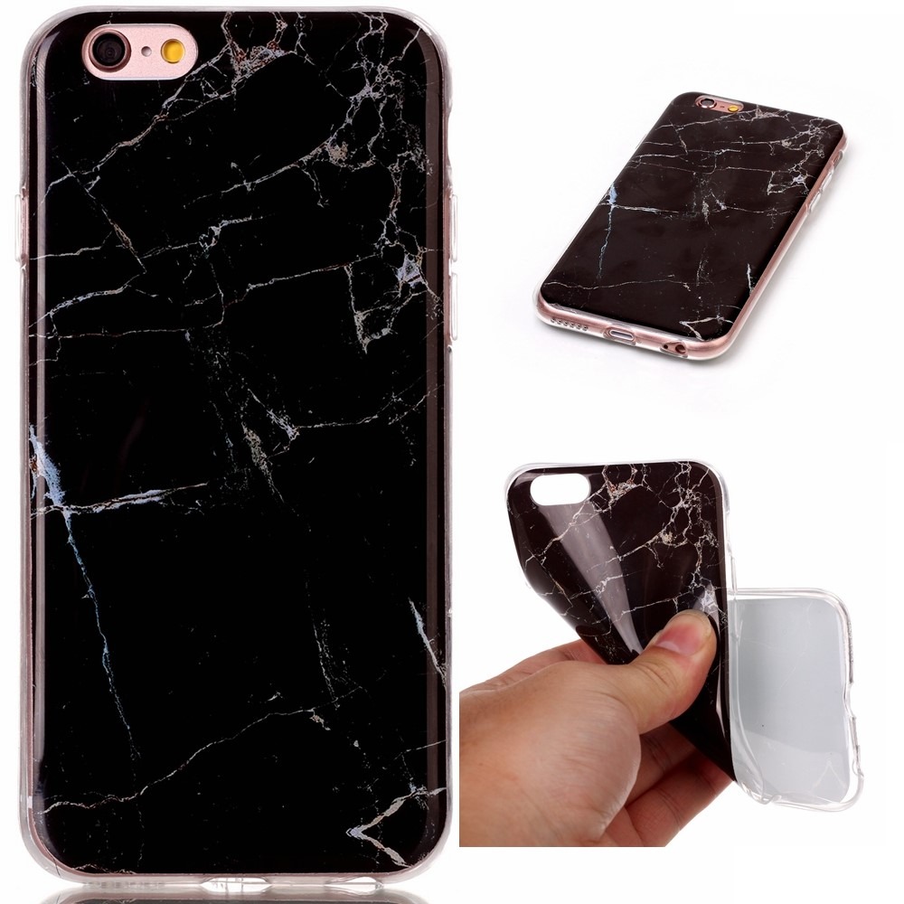 Charis marmor cover til iPhone 6 og 6s-Sort