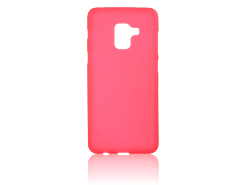 Matte TPU Cover til Samsung Galaxy A8 (2018)-Rød