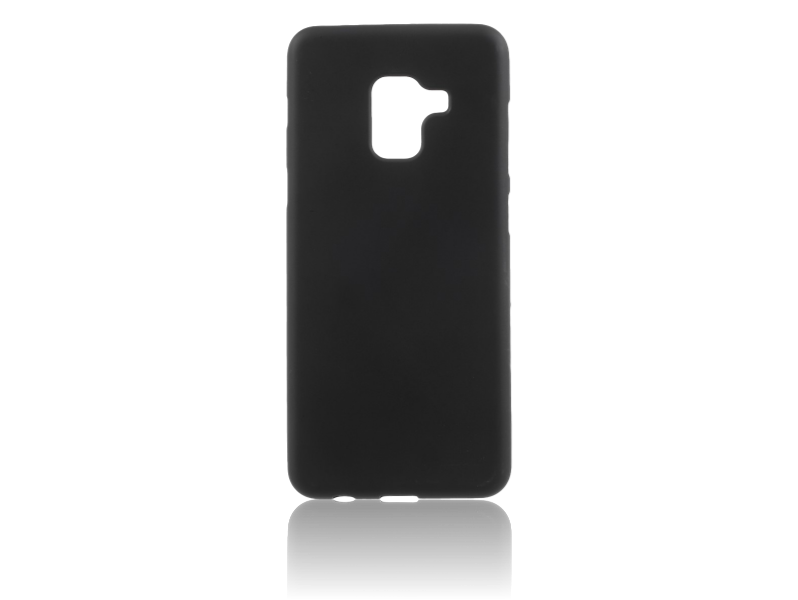 Matte TPU Cover til Samsung Galaxy A8 (2018)-Sort