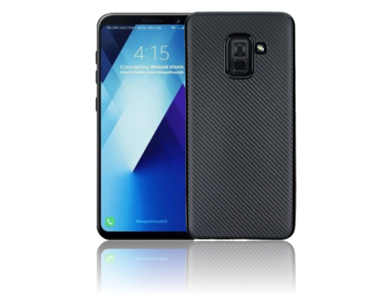 Carbon Fiber TPU Cover til Samsung Galaxy A8 (2018)