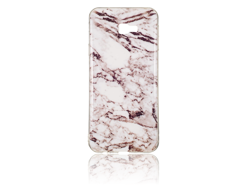Marmor TPU Cover til Samsung Galaxy J4+-Hvid