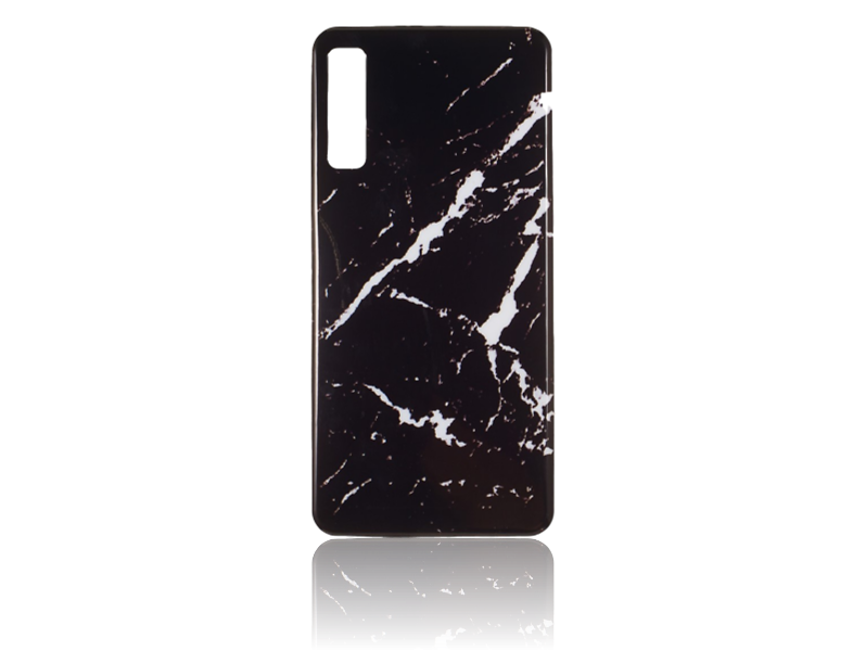 Marmor TPU Cover til Samsung Galaxy A7 (2018)-Sort