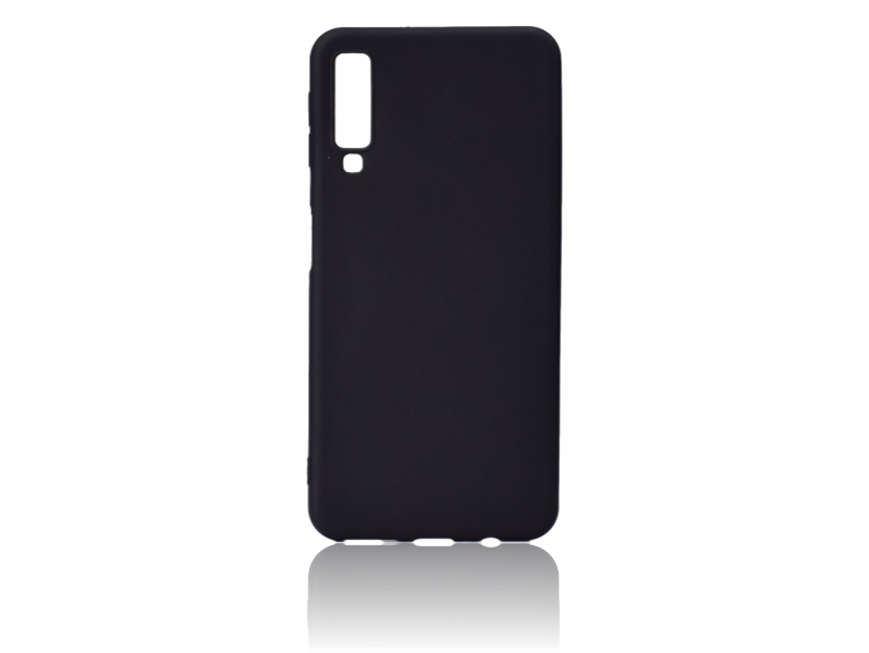 Matte TPU Cover til Samsung Galaxy A7 (2018)-Sort