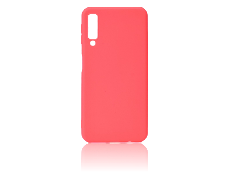 Matte TPU Cover til Samsung Galaxy A7 (2018)-Rød