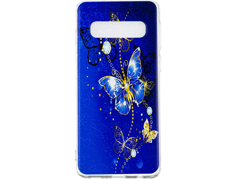 Blue Butterfly TPU Cover til Samsung Galaxy S10