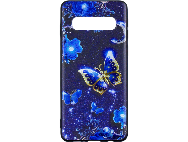 Blue Butterfly TPU Cover til Samsung Galaxy S10 Plus