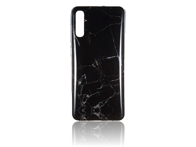 Marmor TPU Cover til Samsung Galaxy A70-Sort
