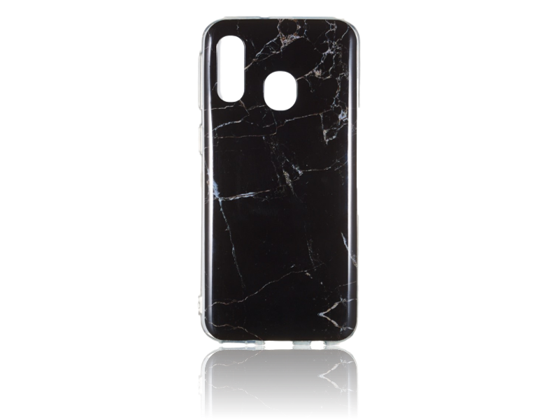 Marmor TPU Cover til Samsung Galaxy A40-Sort
