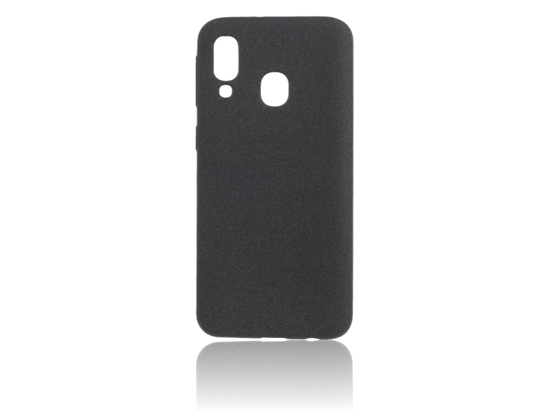 Matte TPU Cover til Samsung Galaxy A40-Sort