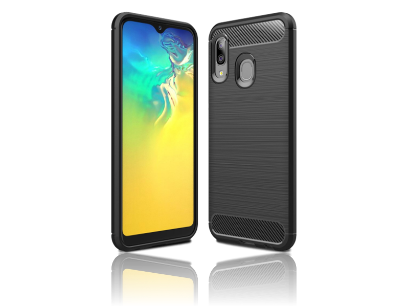 Carbon Fiber Tpu Cover Til Samsung Galaxy A20E