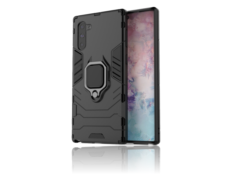 Evermart Armor Tpu Cover M/ Kickstand Til Samsung Galaxy Note 10-Sort Samsung Galaxy Note 10