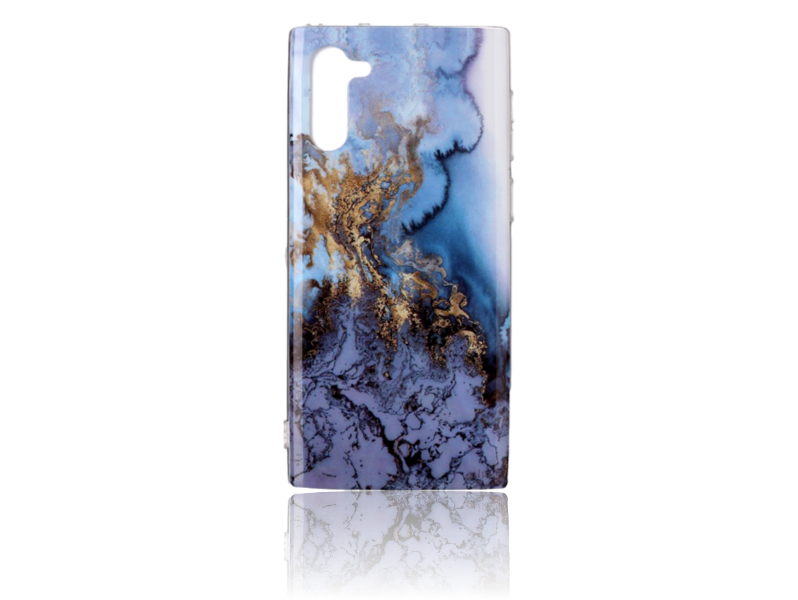 Marmor TPU Cover til Samsung Galaxy Note 10-Mørkeblå