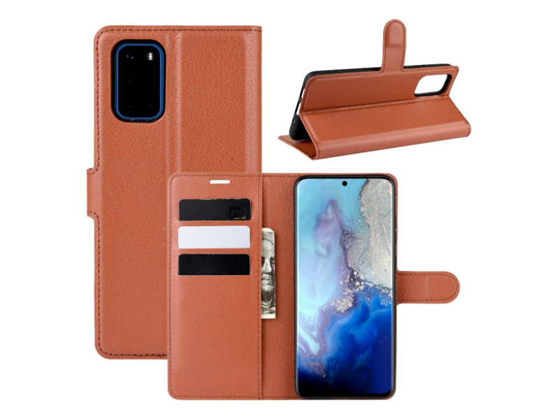 Graviera Flip Cover Til Samsung Galaxy S20-Brun Samsung Galaxy S20