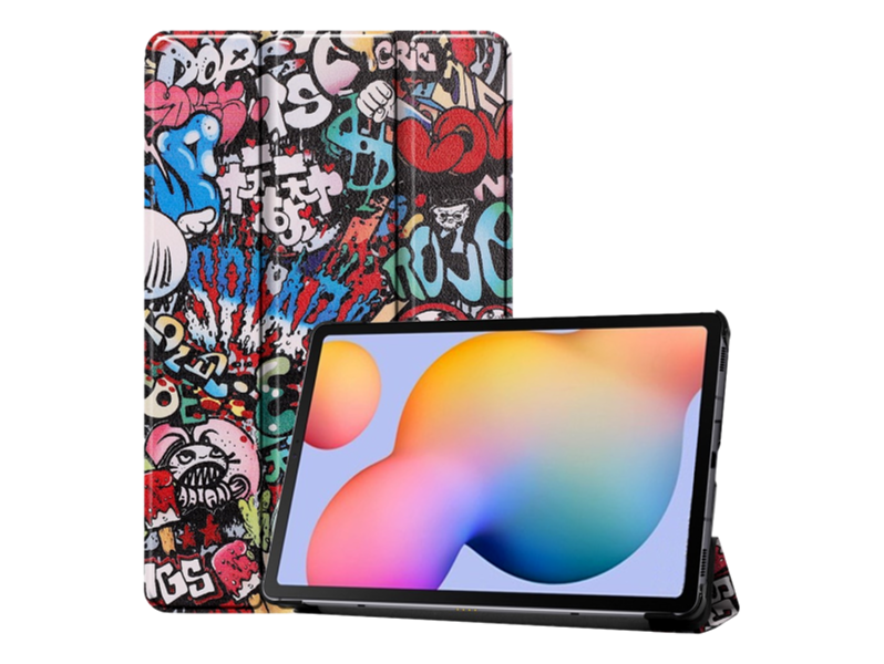 9: Graffiti Tri-Fold Cover til Samsung Galaxy Tab S6 Lite