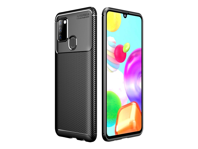 Carbon Fiber TPU Cover til Samsung Galaxy A21s