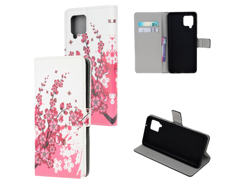 Pink Blossom Flip Cover til Samsung Galaxy A42 5G