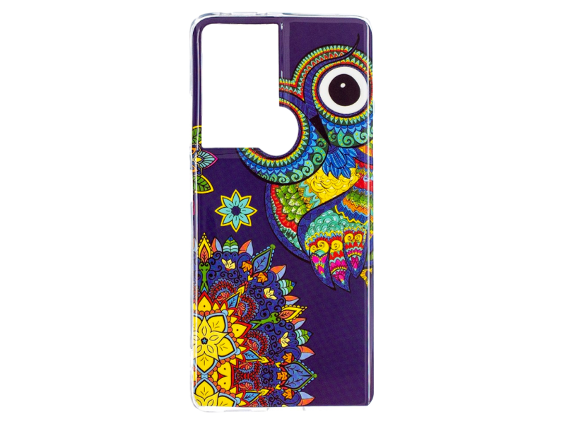 Selvlysende Owl TPU Cover til Samsung Galaxy S21 Ultra