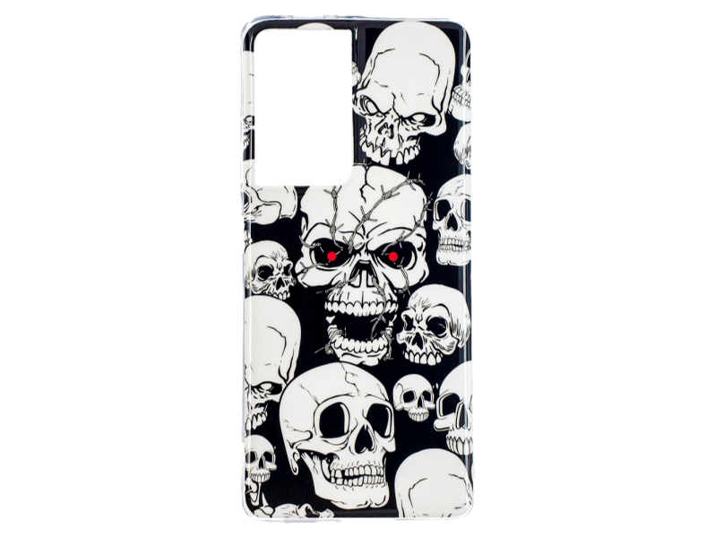 Selvlysende Skull TPU Cover til Samsung Galaxy S21 Ultra