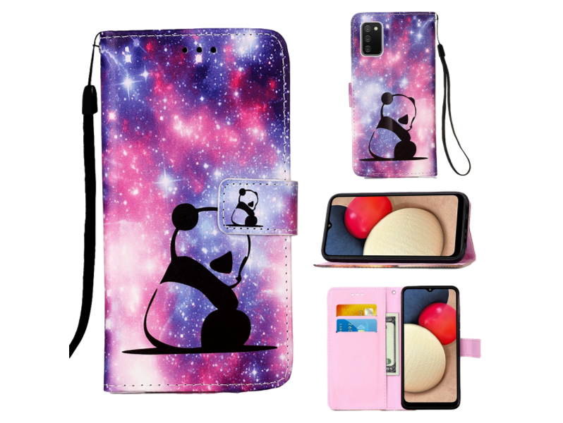 Space Bear Flip Cover til Samsung Galaxy A02s