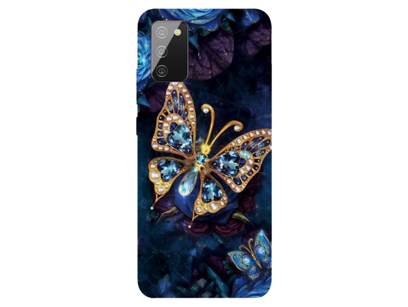 Blue Butterfly TPU Cover til Samsung Galaxy A02s
