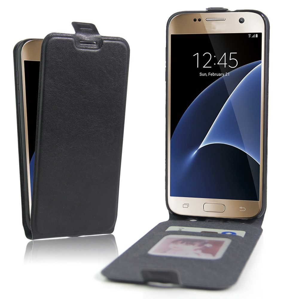 Evermart Meron Læder Flip Cover Til Samsung Galaxy S7 Samsung