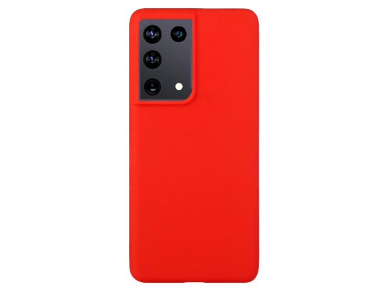 Soft Matte TPU Cover til Samsung Galaxy S21 Ultra-Rød