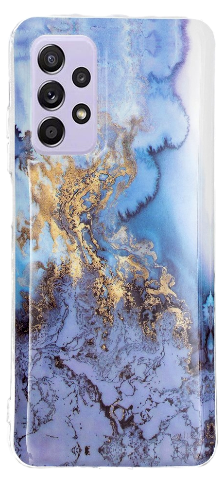 Blå Marmor Cover til Samsung Galaxy A52 & A52S 4G/5G