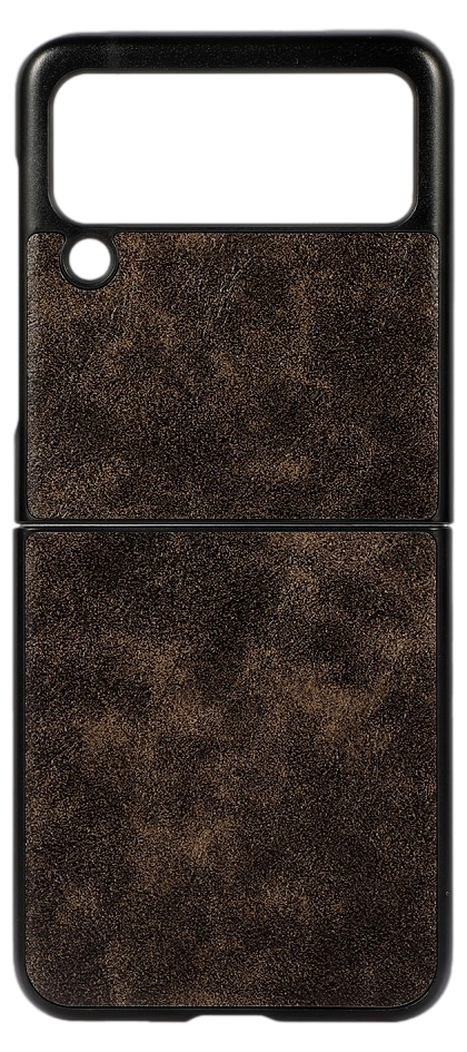 Vintage Hard Case Cover til Samsung Galaxy Z Flip 3-Mørkebrun